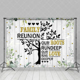 Aperturee - Grey Wooden Plant Leaf Tree Family Reunion Backdrop